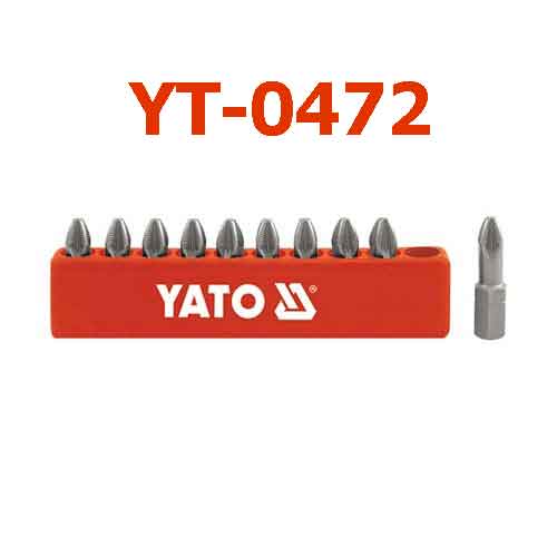 Bộ đầu vít (+) 10 chi tiết YATO YT-0472