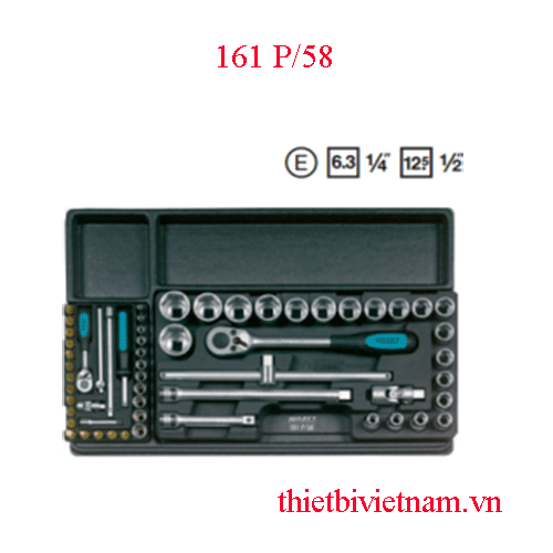 Bộ tuýp 58 chi tiết Hazet 161 P/58