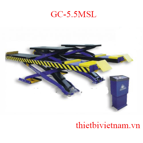 CẦU NÂNG CẮT KÉO NÂNG TOÀN XE CÓ VỊ TRÍ KIỂM TRA GÓC LÁI VÀ CẮT KÉO PHỤ NÂNG GẦM LOẠI MỎNG GAOCHANG GC-5.5MSL