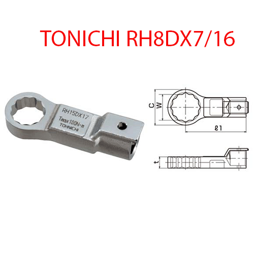 CỜ LÊ ĐẦU VÒNG TOHNICHI RH8DX7/16