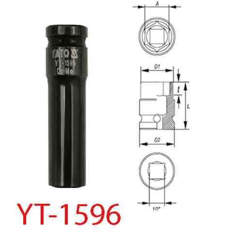 Đầu khẩu dài chống trượt 18mm YATO YT-1596