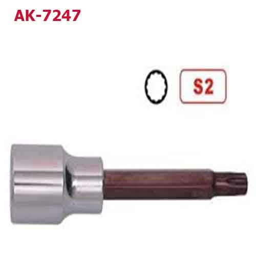 Đầu tuýp gắn mũi bông 6 cạnh dài dài AK-7247