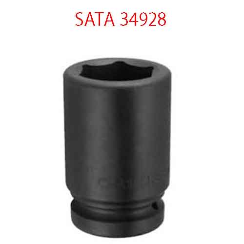 Đầu tuýp lục giác đen 1 inch loại dài cỡ 40mm SATA 34928