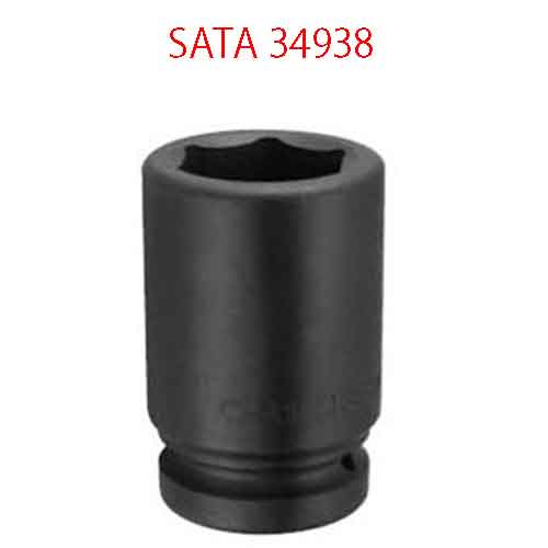 Đầu tuýp lục giác đen 1 inch loại dài cỡ 50mm SATA 34938