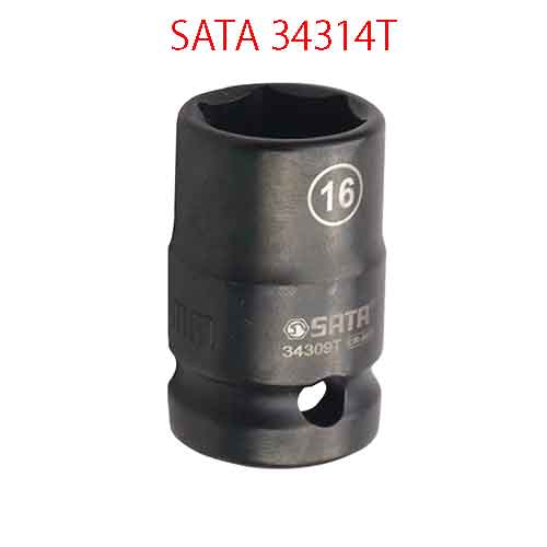 Đầu tuýp lục giác đen 1/2 inch thành mỏng cỡ 21mm SATA 34314T