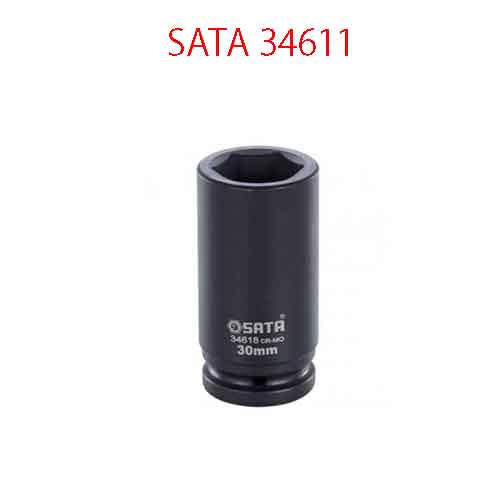 Đầu tuýp lục giác đen 3/4 inch loại dài cỡ 23mm SATA 34611