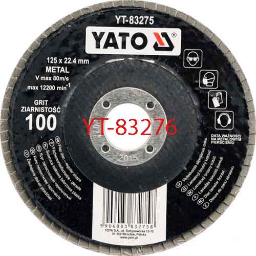 Đĩa mài nhám xếp 125mm Grit 120 YATO YT-83276