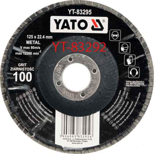 Đĩa mài nhám xếp 125mm Grit 40 YATO YT-83292