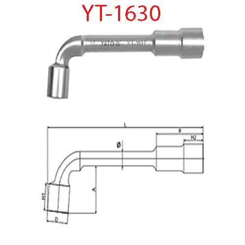 Điếu chữ L 2 đầu 10mm YATO YT-1630