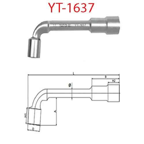 Điếu chữ L 2 đầu 17mm YATO YT-1637