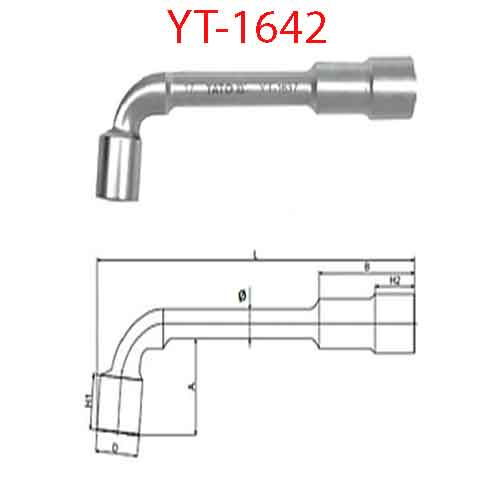 Điếu chữ L 2 đầu 22mm YATO YT-1642
