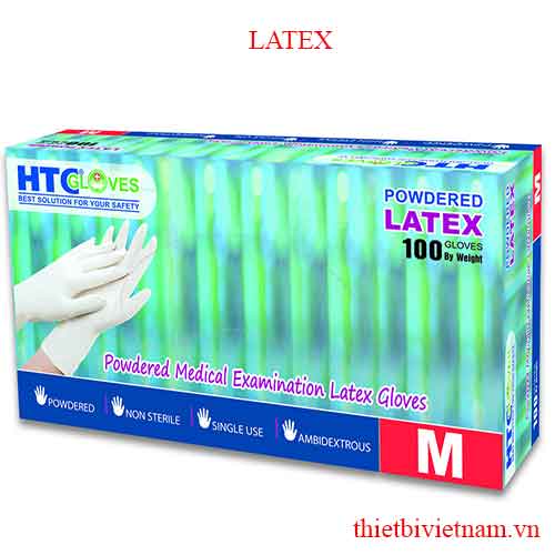 GĂNG TAY Y TẾ LATEX CÓ BỘT HTC