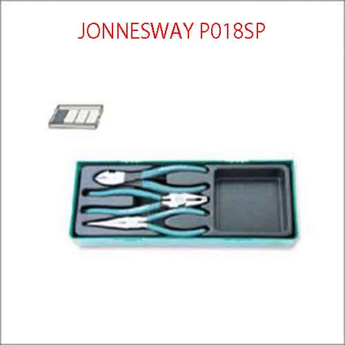 Khay 3 kìm 8 inch Mỏ cắt/nhọn/vuông cán tròn JONNESWAY P018SP