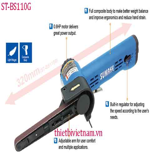 Máy mài đai hoạt động khí nén composite ST-BS110G