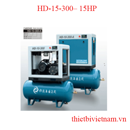 Máy nén khí trục vít có bình chứa Ribao HD-15-300– 15HP 