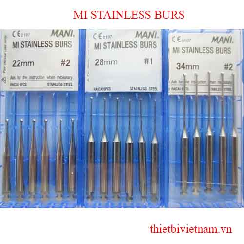 MŨI NẠO NGÀ TAY CHẬM MI STAINLESS BURS MANI