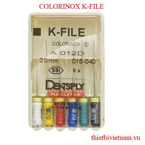 MŨI NONG TỦY K-FILES DENSTPLY (COLORINOX K-FILE)