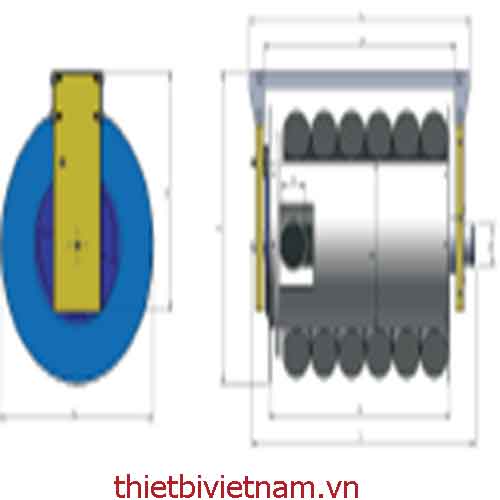 Ống hút lắp khí xả cục bộ kiểu cố định DML-V