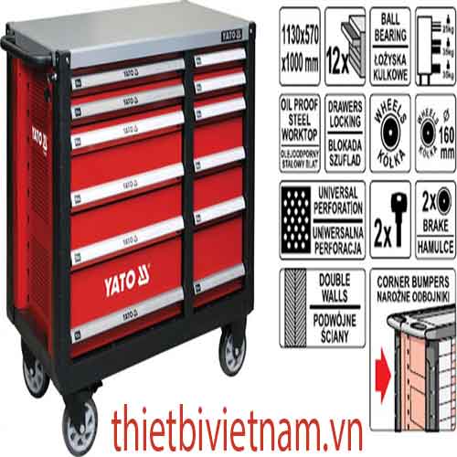 Tủ đồ nghề 12 ngăn yato